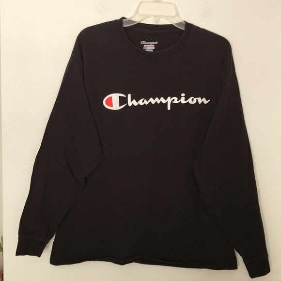 Champion Other - XL CHAMPION LONG SLEEVE T-SHIRT BLACK
